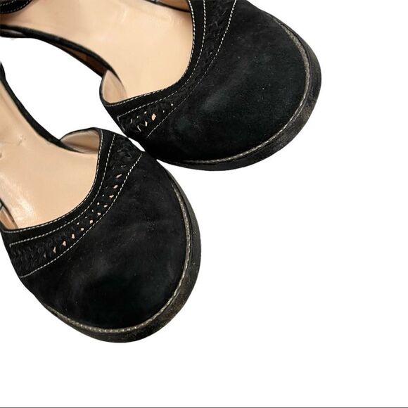 HOBBS London Suede Mary Jane Heels Black 40 - Picture 7 of 10